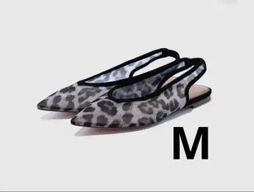 LEOPARD TULLE 백 스트랩 뮬 M 사이즈