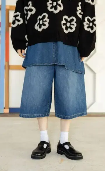 니코앤드 데님 와이드 팬츠 L 사이즈