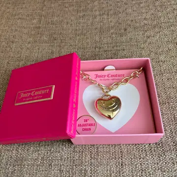 새상품 쥬시꾸뛰르 쥬시꾸뛰르 하트 참 목걸이