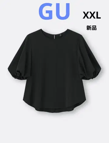 GU 지유 버블 슬리브 블라우스 (5부 길이) 미사용 새상품