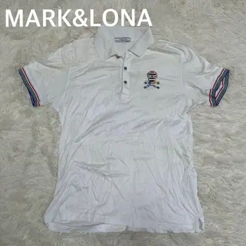 MARK&LONA 마크앤로나 골프 피케 셔츠 해골 마크 화이트