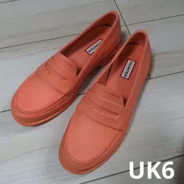 HUNTER 오렌지 로퍼 밴딩 크림 오렌지 UK6