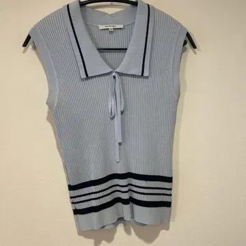 CARVEN 슬리브리스 니트 XS 라이트 블루