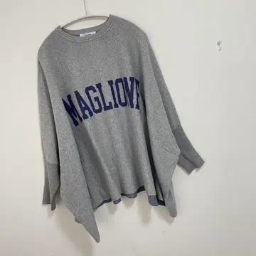 DouDou MAGLIONE 인터샤 로고 판초 니트