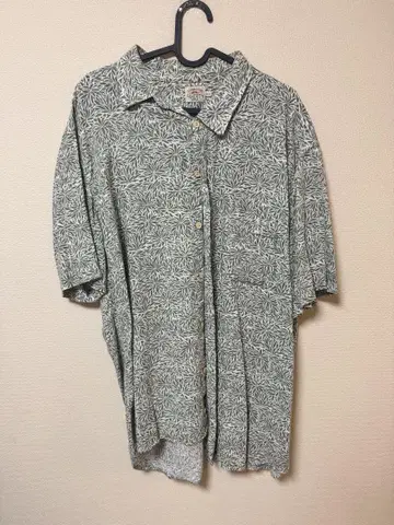 FAHERTY 반팔 셔츠 XL 그린 계열 잎 패턴