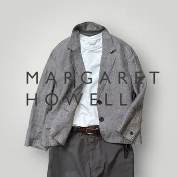 MARGARET HOWELL 린넨 자켓 헤링본 그레이 사이즈 2