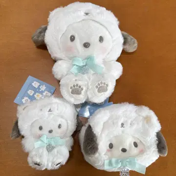 산리오 푹신푹신 스노우 디자인 시리즈 포차코 봉제 인형 마스코트