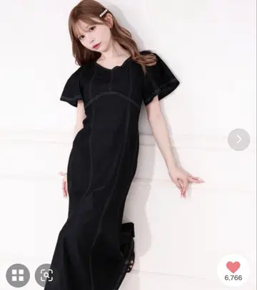 apres jour 데님 머메이드 원피스