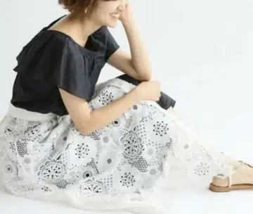 새상품 IENA LUANA 레이스 랩 스커트