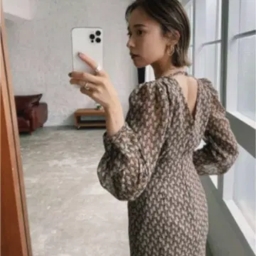 link Link original 리치 패턴 레이디 원피스