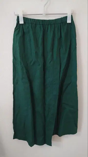 나카가와 마사시치 상점 린넨 100% 랩 스커트 그린