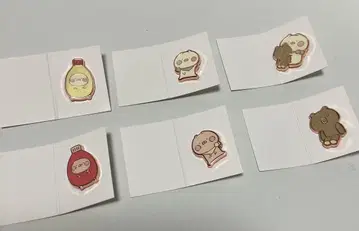 치비치비우사마루 카페 핀즈 전 6종 컴프 세트 핀 배지