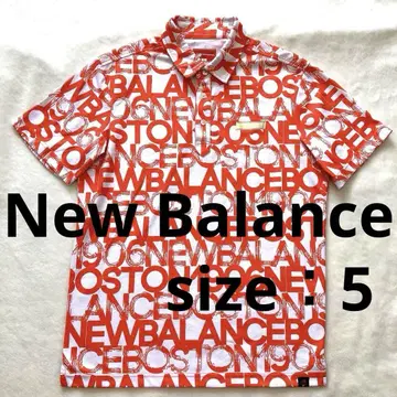 New Balance 올 패턴 골프웨어 반팔 피케 셔츠 사이즈 5