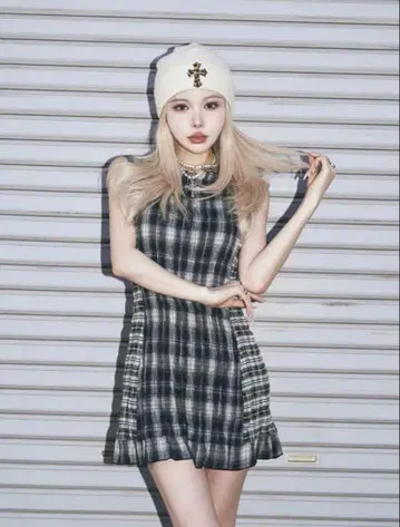 !!!!다리치 체크 콤비 미니 원피스 freeL!!!!!