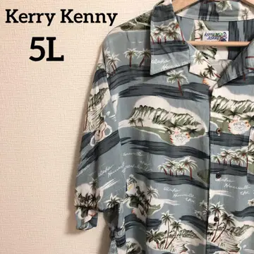 Kerry Kenny 알로하 셔츠 터콰이즈 블루 5L 남성용