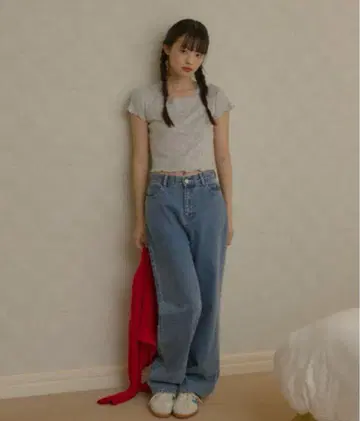 GIUNON 스트레이트 데님 블루