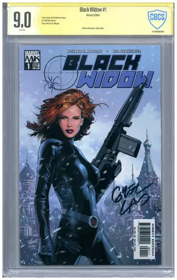 아메리칸 코믹스 리프 Black Widow #1 사인 포함 CBCS9.0