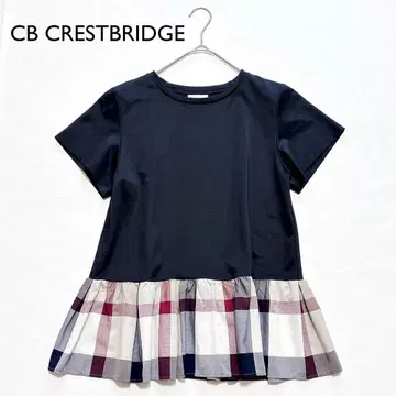 CB CRESTBRIDGE 프림 실케트 분또 컷 티셔츠 블랙 M