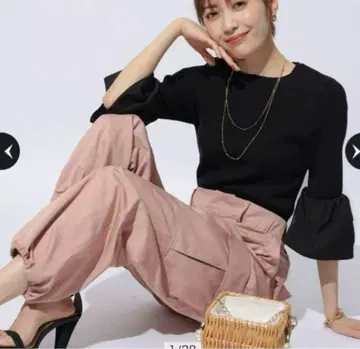 아푸와이저 리셰 워크 디테일 팬츠 카고 팬츠 핑크 S 1