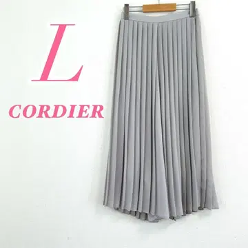 CORDIER 그레이 플레어 팬츠 L 사이즈 플리츠 깔끔한 코디