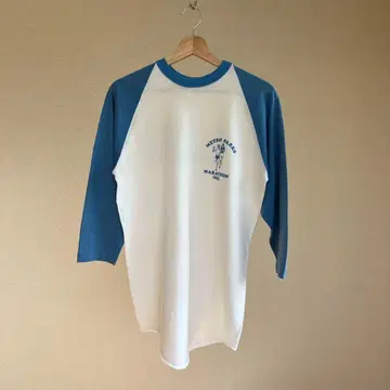 80s USA제 래글런 슬리브 티셔츠 L 사이즈 마라톤 빈티지