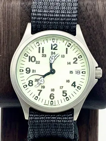 레어 SEIKO 세이코 알바 필드 기어 밀리터리 미키 손목시계