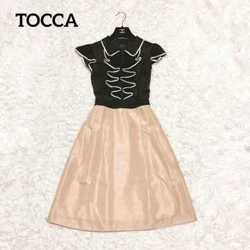 TOCCA 바이컬러 프릴 원피스 포멀 고급스러운 엘레강트 블랙
