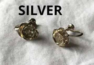빈티지 로즈 실버 귀찌 SILVER925 장미 모티브