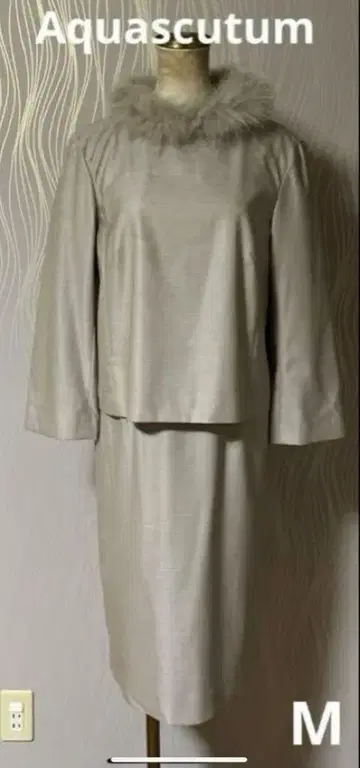Aquascutum 아쿠아스쿠텀 퍼 롱 원피스