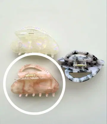 POTETE 스터드 하트 클립 코랄 스터드 하트