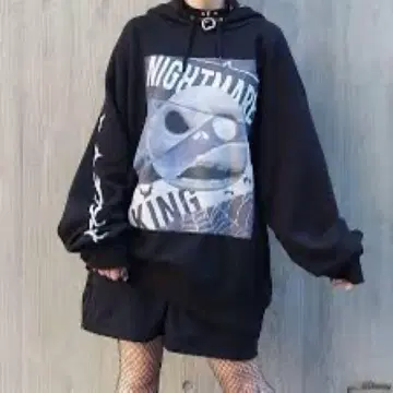 Qooza Jack Skellington 서브컬처 지뢰 후드티
