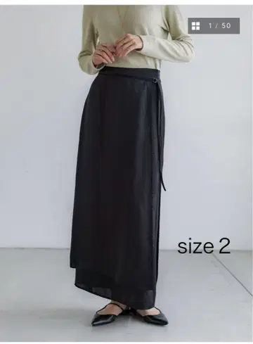 crewre 크루레 랩 레이어드 I 라인 스커트