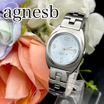 작동 손목시계 agnesb 에네스베 블루 새상품 배터리 여성용 F94