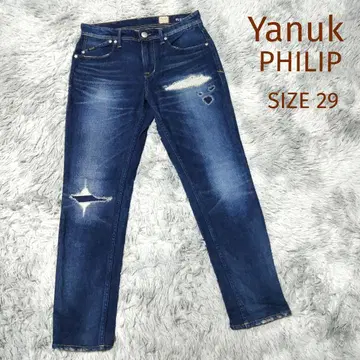 Yanuk PHILIP 남성용 데미지 진 SIZE 29