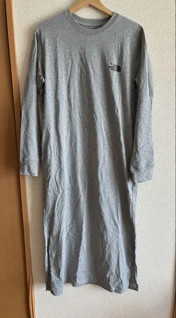 THE NORTH FACE 플라워 로고 원피스 그레이 긴팔