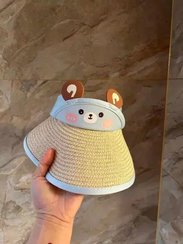 곰 디자인 밀짚모자
