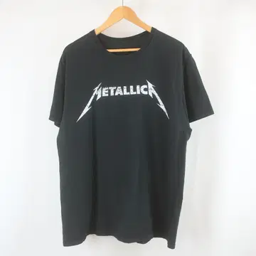 METALLICA 로고 프린트 오버 사이즈 페이드 밴딩 티셔츠