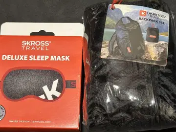 새상품 SKROSS 트래블 백팩 16L 안대 세트