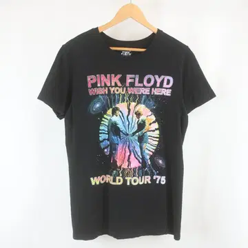 PINK FLOYD WORLD TOUR 75 양면 프린트 밴딩 티셔츠