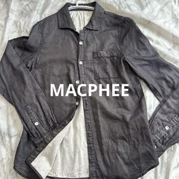 MACPHEE 맥피 긴팔 블랙 오간자 셔츠 38