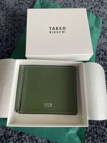 다케오 키쿠치 지갑 머니 클립 남성용 얇은 바닥 TAKEO KIKUCHI