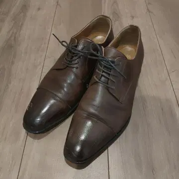 그린 라벨 릴랙싱 다크 브라운 가죽 가죽 신발 26.5cm