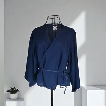 SOUSOU 소우소우 교토 오카다 봉제소 빗질한 단사 직물 겉옷 모슬린