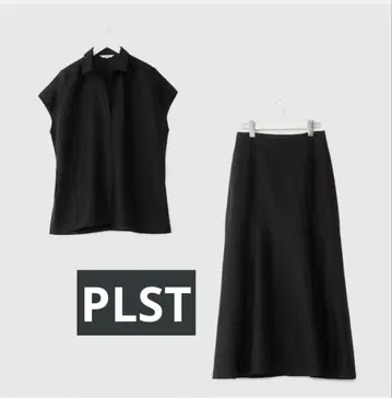 PLST 플라스테 린넨 블렌드 셔츠 스커트 셋업 M