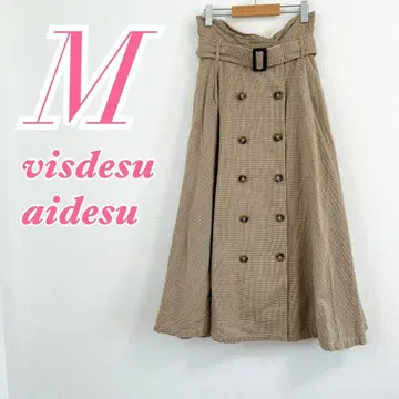visdesu aidesu 체크 무늬 롱 스커트 M 트렌치 스커트