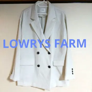 LOWRYS FARM 홉삭 더블 자켓 아이보리