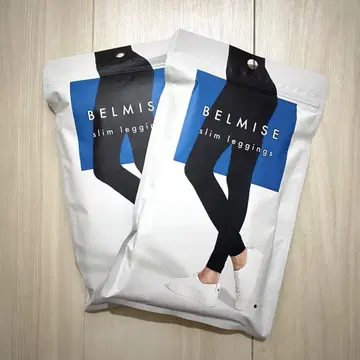 BELMISE 슬림 레깅스 블랙 2개 세트