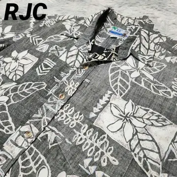 미국제 RJC 블랙 블랙 알로하 셔츠 반팔 셔츠 로버트 제이크