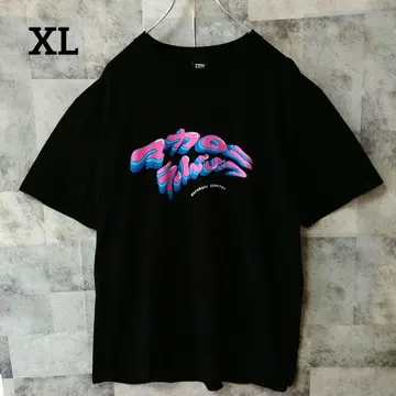 마카로니 연필 녹는 썸머 티셔츠 XL 사이즈 블랙