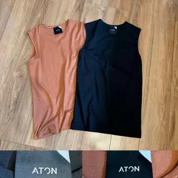 ATON 에이트 Fresca tank top 슬리브리스 티셔츠 2장